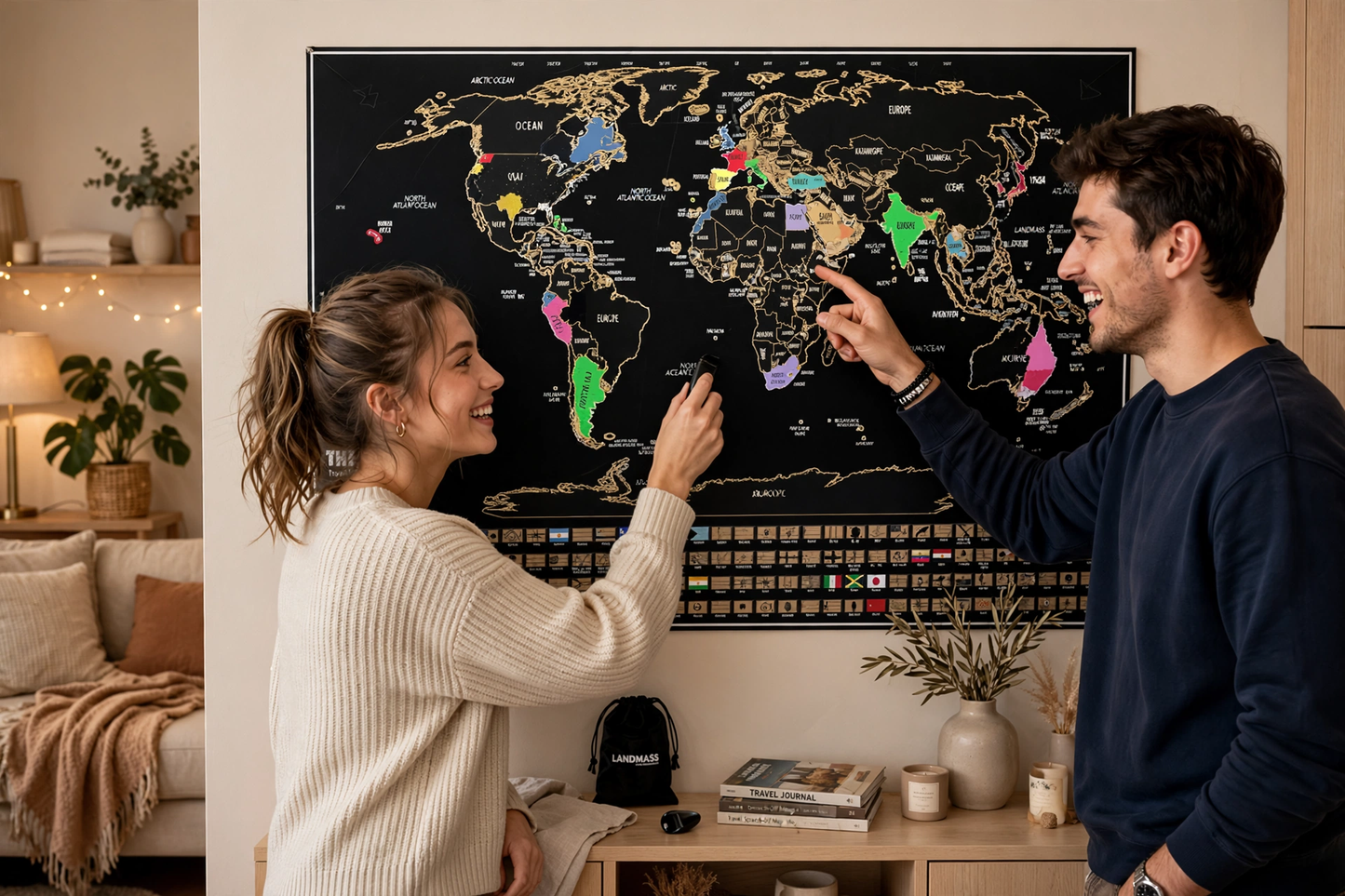 Cuadro Mapa Mundial de Viajes