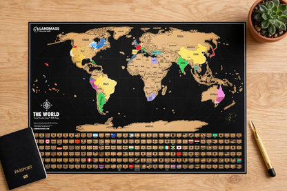 Cuadro Mapa Mundial de Viajes